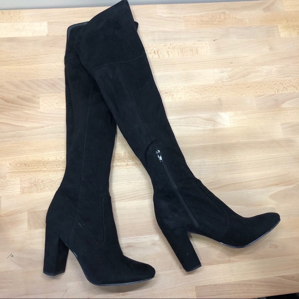 Ivanka Trump faux suede Over the knee boots